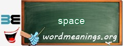 WordMeaning blackboard for space
